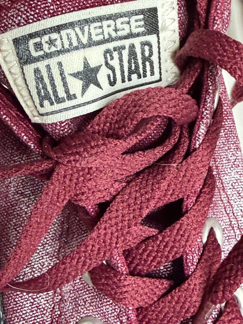 Converse All Star Ox Heart Sneakers Shoes Flats Womens Distressed Red 8 - Picture 8 of 10